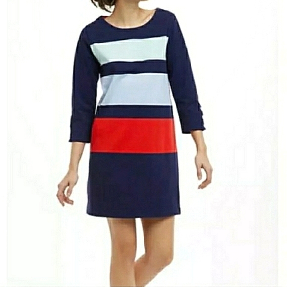New w/tags Allihop Anthropologie Colorblock Striped Dress - Picture 12 of 12